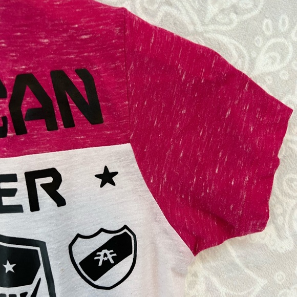 COPY - AMERICAN FIGHTER M MEDIUM T SHIRT BLACK WHITE HOT PINK 781 - Picture 10 of 15